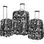 3 - Pc. Traveler's Club� Marseilles Collection� EVA Expandable Wheeled Luggage Set, BLACK
