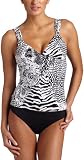 Calvin Klein Women's Animal Print Twist Tankini Set Swimsuit