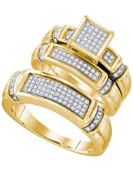 0.40CTW DIAMOND MICRO PAVE TRIO SET