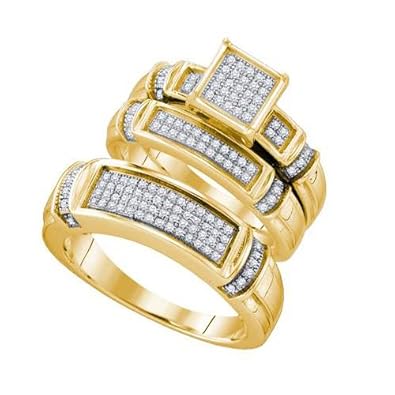 Cheap Girls Jewelry 0.40CTW DIAMOND MICRO PAVE TRIO SET For Sale