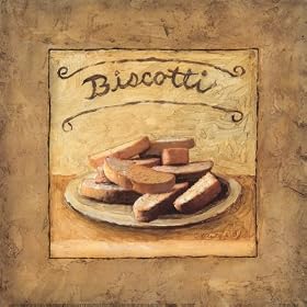 Italian Desserts Art Poster Print by Charlene Winter Olson, 9×9