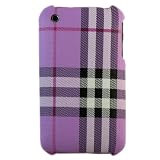 CASETRONICS Purple Check Hard Shell Case for Apple iPhone 3G / 3GS