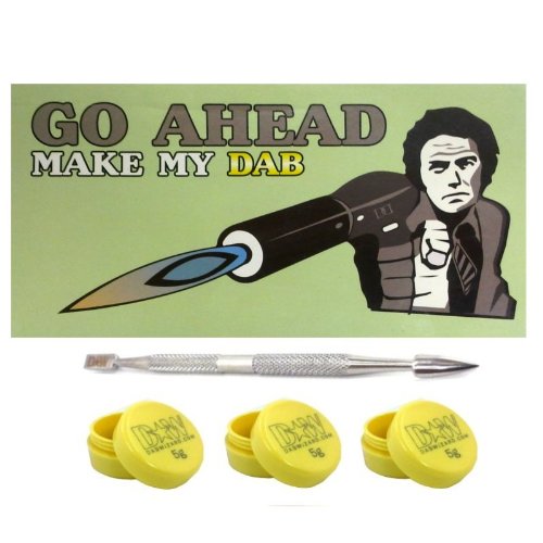 Clint Globwood Sticker with 3 Yellow Concentrate Oil Jar + 1 Pick