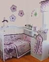 Floral Purple Blooming Garden 9 PC Crib Bedding Set