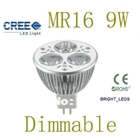 Ultra Bright Dimmable MR16 CREE 3*3w 9W 12V High Power LED Light Bulb in COOL WHITE (6000K) ENERGY SAVING SPOTS PERFECT FOR REPLACING 50~60W HALOGEN BULBS - "Combined Purchase Discount Available of up to an additional 12% or more" SAVE MORE!!!