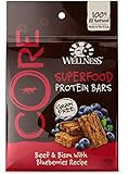 Wellness CORE Grain Free Superfood Protein Bars Beef & Bison Natural Dog Treats, 5.5-Ounce Bag