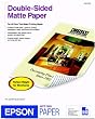Epson S041568 Double-Sided Matte Photo Paper (8.5x11, 50-Sheets)