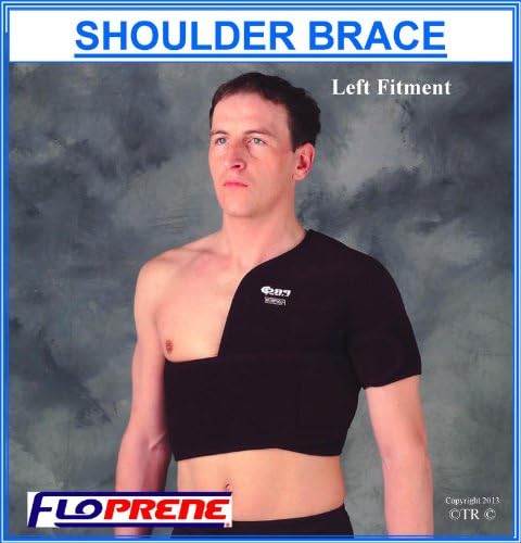 Floprene Shoulder Support Brace Black, Size - Adult Free Size Right Hand