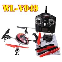 WLToys V949 UFO 4CH 2.4Ghz RC 4-Axis Xcopter Quadcopter Helicopter 3D With GYRO from WL