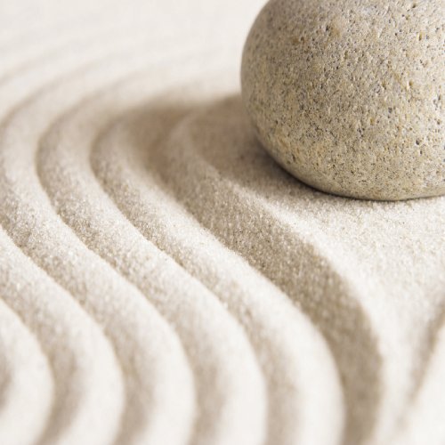 Eurographics DG-DT1155 Glasbild Deco Glass Zen Stone In Wavy Lines  50 x 50 cm