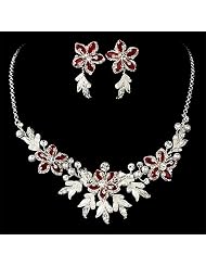 Bridal Jewelry, Floral Melody Pearl Necklace & Earrings 538 by USABride