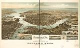 Panorama of Norfolk and surroundings 1892. H. Wellge, des. Compliments of Pollard Bros. Real Estate., large historic panoramic map reprint 59x36 511PDJ2eZtL. SL160 Panorama of Norfolk and surroundings 1892. H. Wellge, des. Compliments of Pollard Bros. Real Estate., large historic panoramic map reprint 59x36