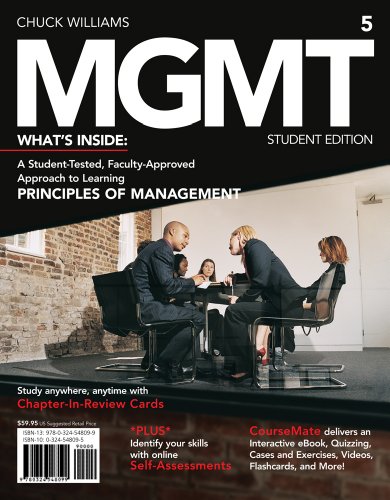 MGMT 5: What's Inside, A Student Tested, Faculty-Approved Approach to Learning Principles of Management