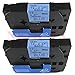 2PK Black on Blue Label Tape Compatible for Brother TZ 531 TZe 531 12mm P-Touch 8m