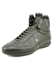 Shoes: Roberto Cavalli Mens Lucas Sneaker, Nero, 45 M EU/12 M US - Roberto Cavalli