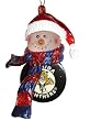 NHL Florida Panthers Hockey Puck Striped Snowman Christmas Ornament