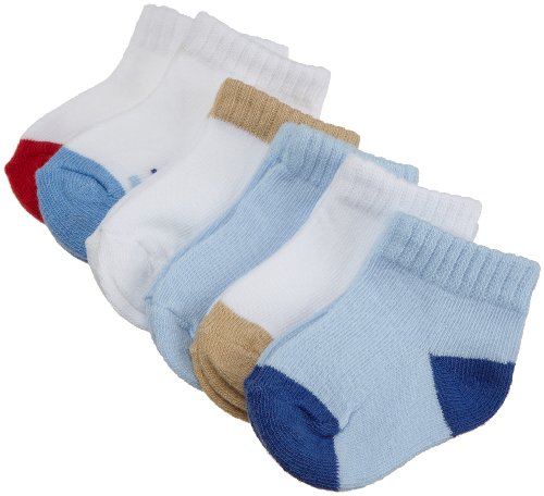 Luvable Friends 6 Pack No-Show Striped Socks
