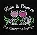 A+ Images, Inc. Wine & Friends The Older The Better Rhinestone T-Shirt
