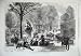 1870 WAR INSIDE PARIS CAMP GARDEN TUILERIES STATUE ARMY