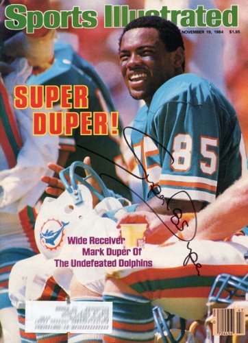 Mark Duper Autographed/Hand Signed November 19, 1984 Sports Illustrated Magazine Football Magazine