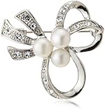 [ピュアパール] pure pearl 80cmロングネックレス＆ショートステーションネックレス＆ブローチ3点セット PL-002