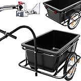 Bike trailer - coupling & penumatic tires cargo luggage bicycle handle drawbar