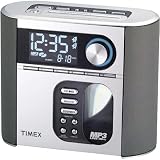 Timex T617S Nature Sounds Auto Set CD Clock Radio with Smart Knob Tuning and MP3 Line In (Silver)