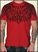 Affliction Winged Up Short Sleeve Tee Shirt in Red - UP TO XXXL / 3XL