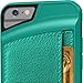 Smartish iPhone 5/5s/SE (2016) Wallet Case - Q Card Case for iPhone 5/5s/SE (2016) [Protective Slim Cover] [Silk] - Green Fabric