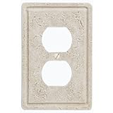 Amertac 8347D 1 Duplex Faux Stone Wallplate, Cortina