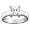 Personalized Sterling Silver Square CZ Engraved Engagement Ring - 8