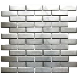 Stainless Steel Tiles Earthworks Metal Mosaic Series Brick Mosaic