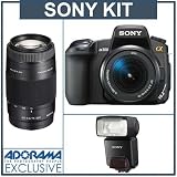 Sony Alpha DSLR-A300 Digital SLR Camera with 18 - 70mm Lens, 10.2 Megapixel & 2.7 LCD Screen Sony 75-300mm f/4.5-5.6 a SLR Telephoto Zoom Lens & Sony HVL-F42AM Shoe Mount Flash