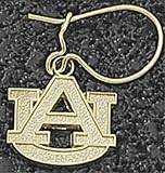 Auburn Tigers AU 3/8 inch Dangle 14K Gold Earrings