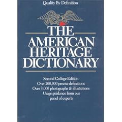 The American Heritage Dictionary (thumb index)