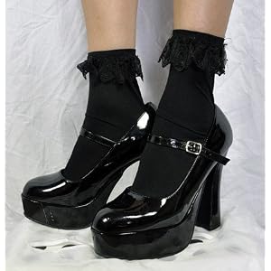 Gothic Lolita Ruffle Lace Socks