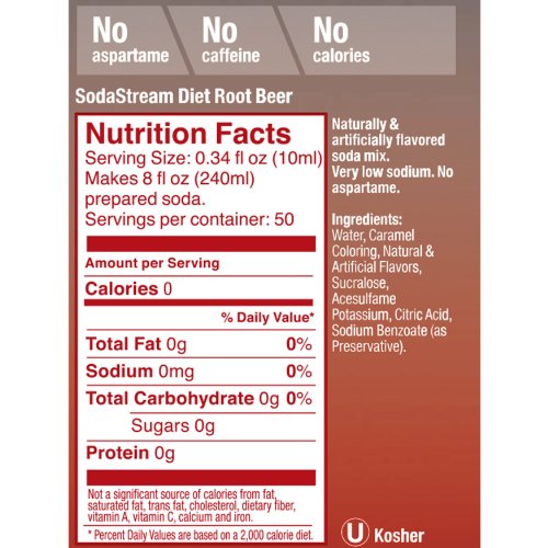 SodaStream Diet Root Beer Syrup, 500mL Food, Beverages Tobacco Beverages