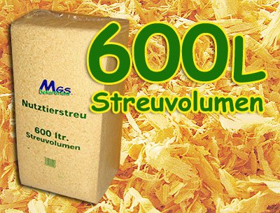 TIERSTREU 600 L naturreine weiche Holz Phasern Streu für Pferde Nagetiere Reptilien Vögel