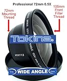 Tokina Multicoated 72mm Wide Angle Lens 0.5x with Front Filter Thread 105mm ....
