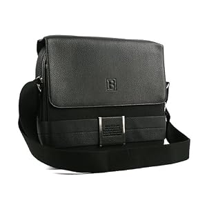 HP Mini 1150NR Mobile Broadband Edition 10.1-Inch Netbook carrying London Downtown Faux Leather Grey Tweed Shoulder Bag (Black)