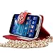 Galaxy S4 Case,OMIU(TM)Luxury Fashion Camellia Pendant Rhombus Handbag Metal Chain Style Superior Soft PU Leather Grid Purse Wallet Case Cover For Samsung Galaxy S4 i9500(Red),Sent Screen Protector+Stylus+Cleaning Cloth