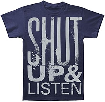 Memphis May Fire Men's Shut Up & Listen T-shirt X-Large Blue