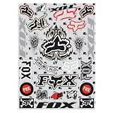 Fox Racing Raceday Sheet Sticker Packs MX Motorcycle Graphic Kit Accessories – Black / One Size