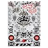 Fox Racing Raceday Sheet Sticker Packs MX Motorcycle Graphic Kit Accessories w/ Free B&F Heart Sticker - Black / One Size