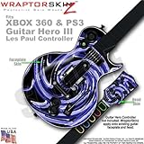 Alecias Swirl 02 Blue WraptorSkinz Skin fits XBOX 360 & PS3 Guitar Hero III Les Paul Controller (GUI