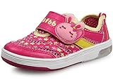 LISA HANDMADE Girls' Leisure Mesh Sneakers Little Girls' Big Kids' Walking Shoes with Shining Lighting