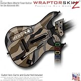 Camouflage Brown Skin fits Band Hero, Guitar Hero 5 & World Tour Guitars fo ....