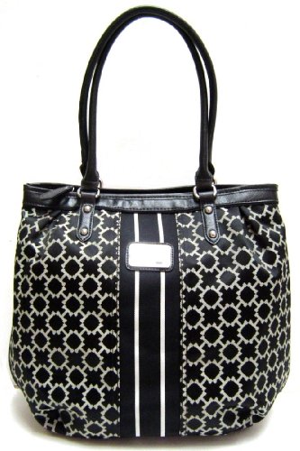 WOMENS TOMMY HILFIGER H TOTE (BLACK/GRAY)