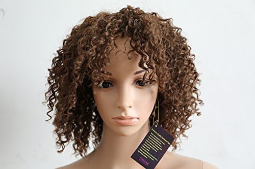 Charming Sexy Curly Synthetic Wigs - Fluffy Layered Medium Brown Afro Curly Natural Wigs, 5.99 Ounce
