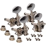 BQLZR Chrome Tuning Pegs Machine Heads 2R2L For Ukulele 4 String Guitar Bass